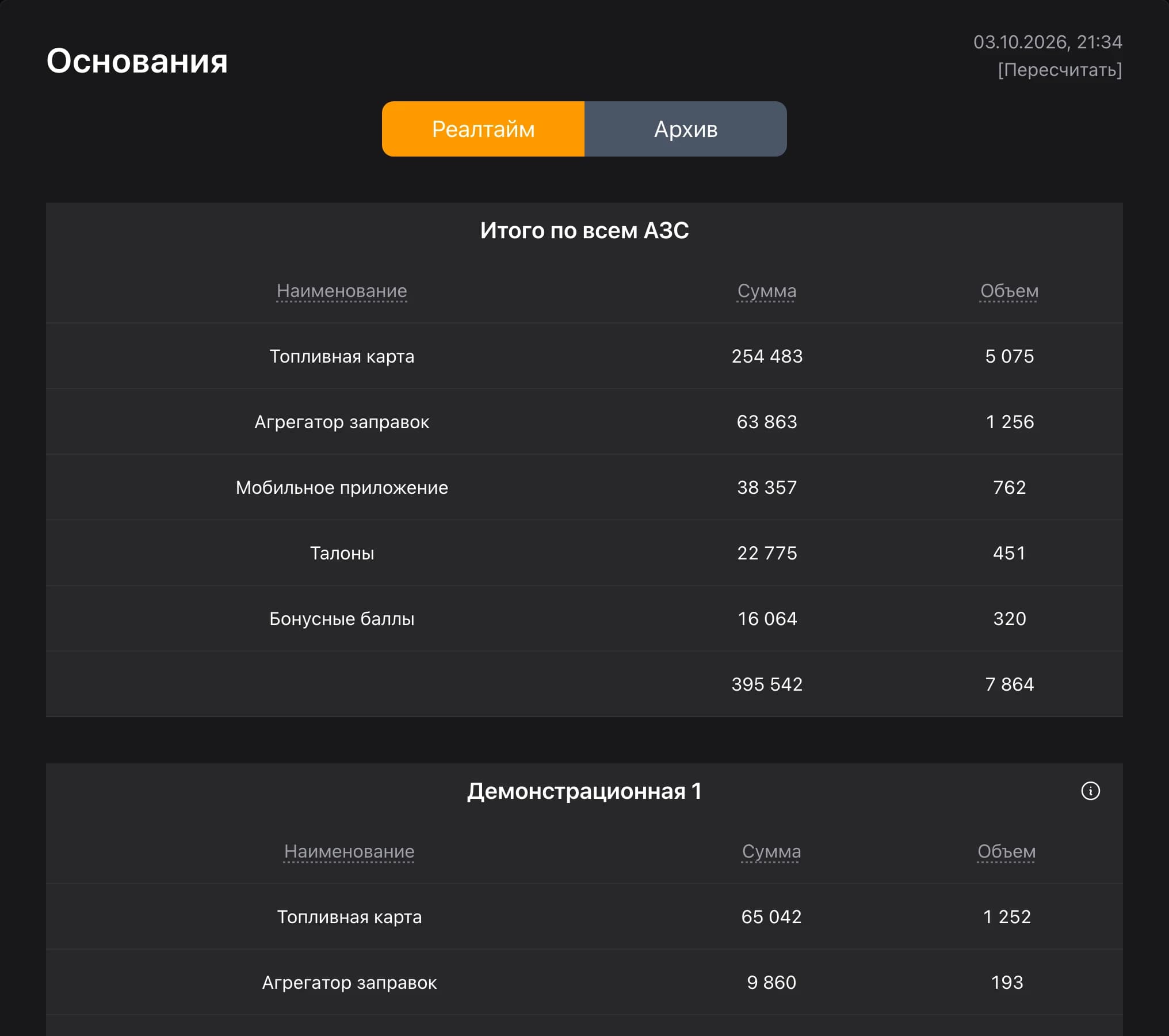 Раздел «Основания»